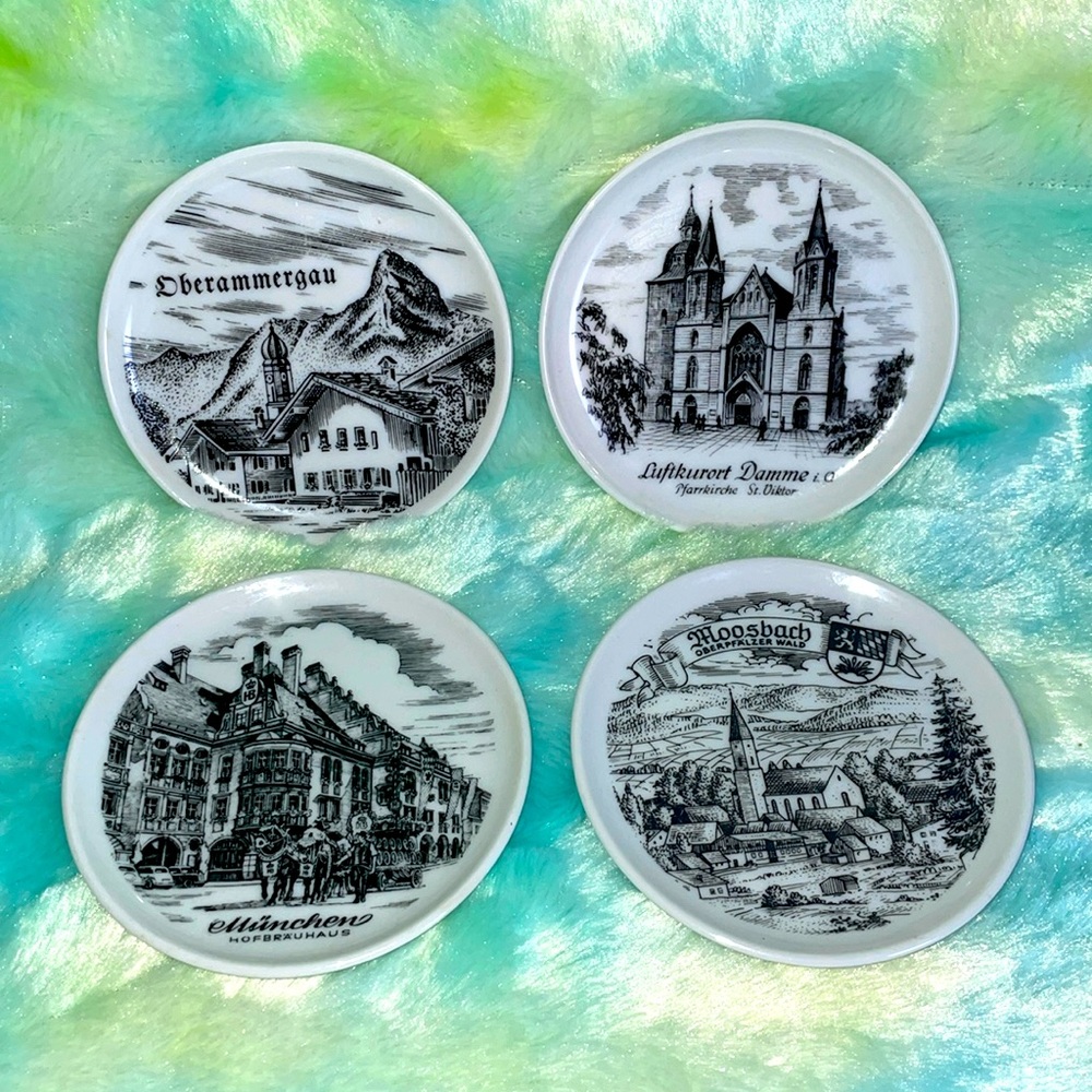 Vintage Miniature German porcelain coasters